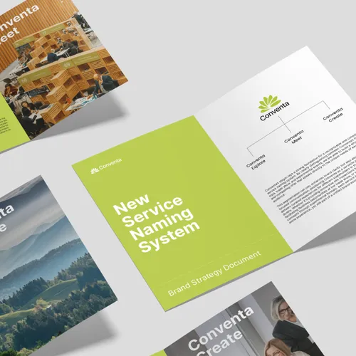 Illustration of brand strategy document structure